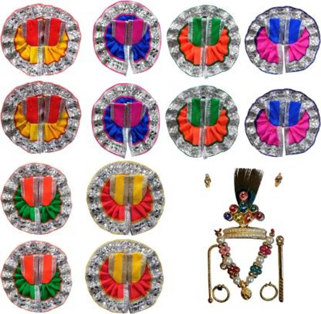 0 size laddogopal poshak with singar set pack of 13 pcs