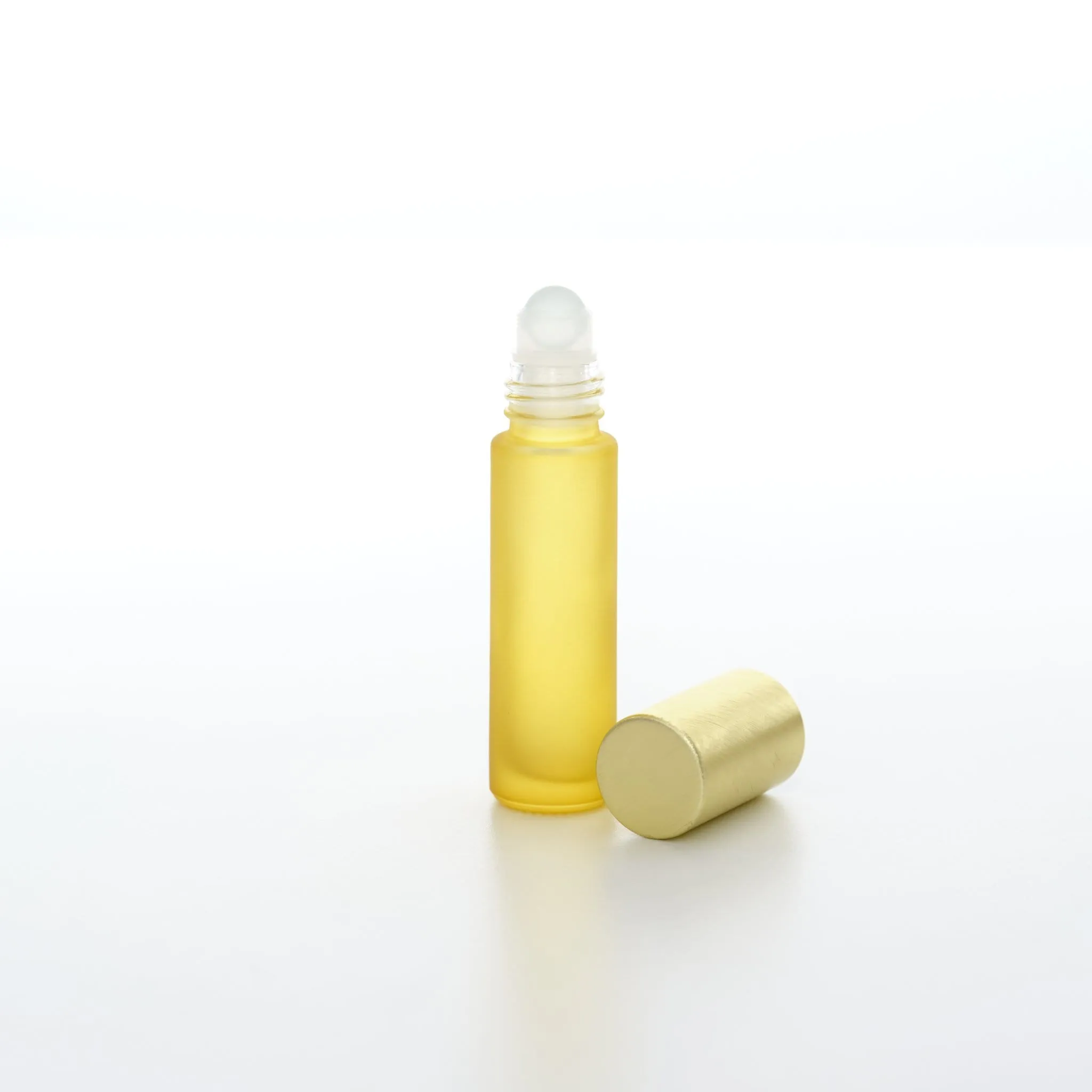 10ml Frosted Bottles with Brushed Lids - 5pk