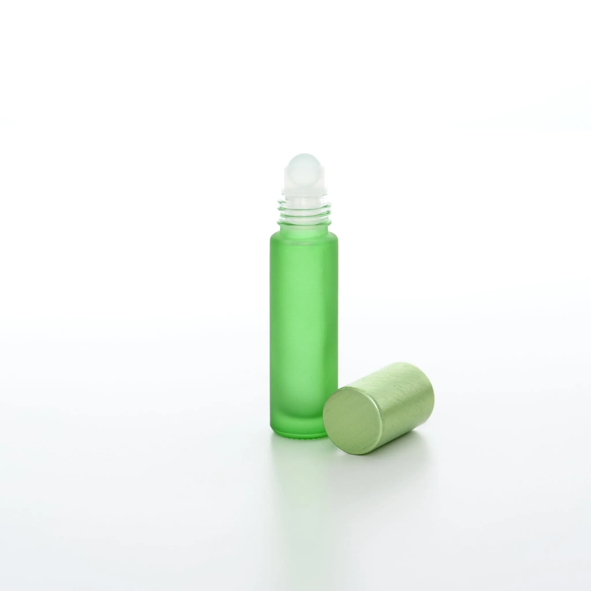 10ml Frosted Bottles with Brushed Lids - 5pk