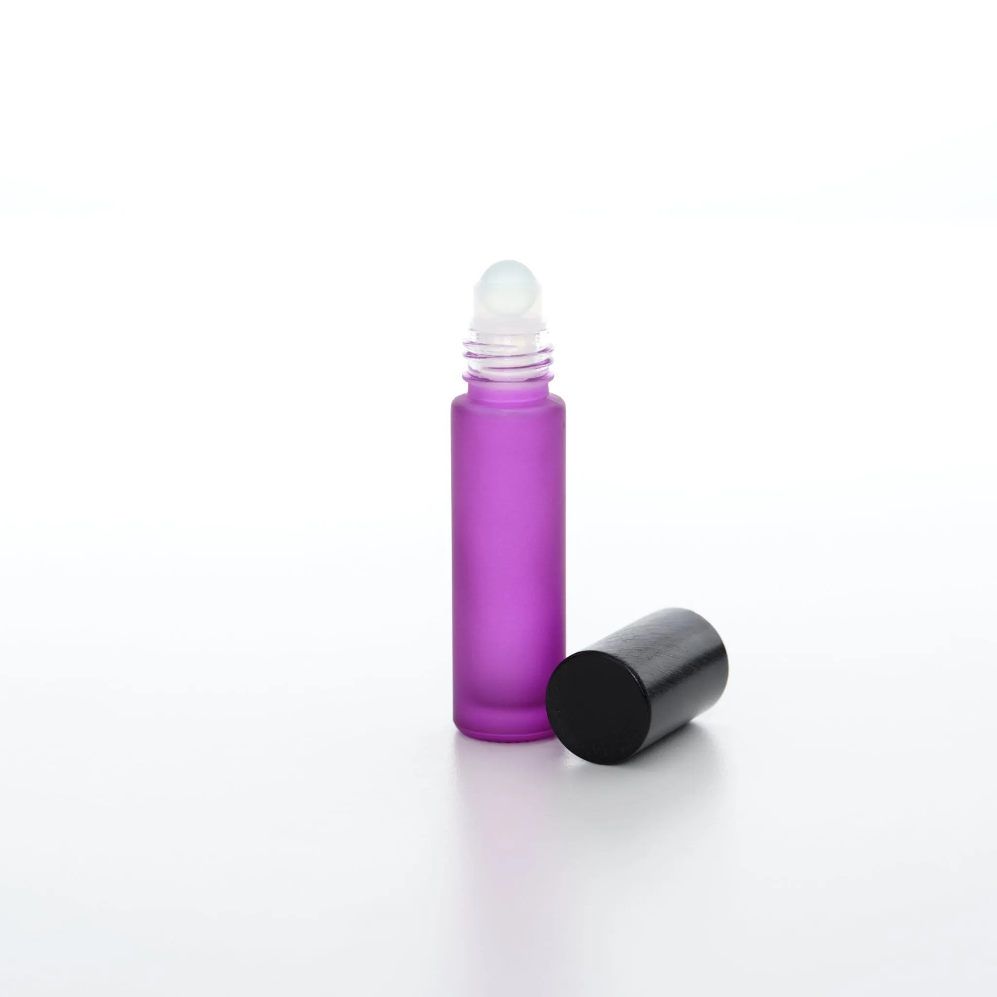 10ml Frosted Bottles with Brushed Lids - 5pk