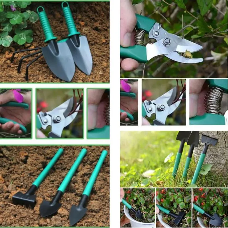 10Pcs Gardening Planting Accessories Tool Kit With Case Fh-18