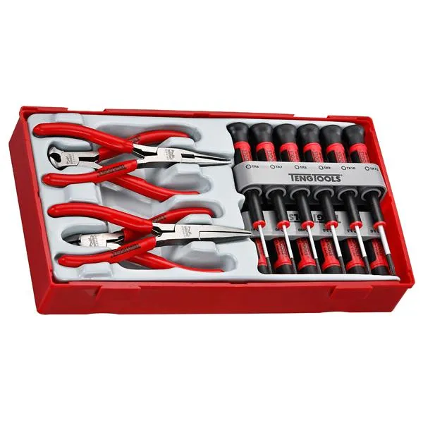 16Pc Mini Plier & Screwdriver Set | Tool Tray Sets