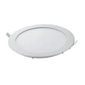 18W Recessed Panel Light With Driver Round 6500K Bing Light