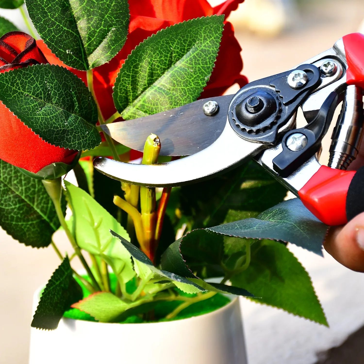 21Cm Red GARDEN SHEARS SHARP CUTTER PRUNERS SCISSOR, PRUNER.