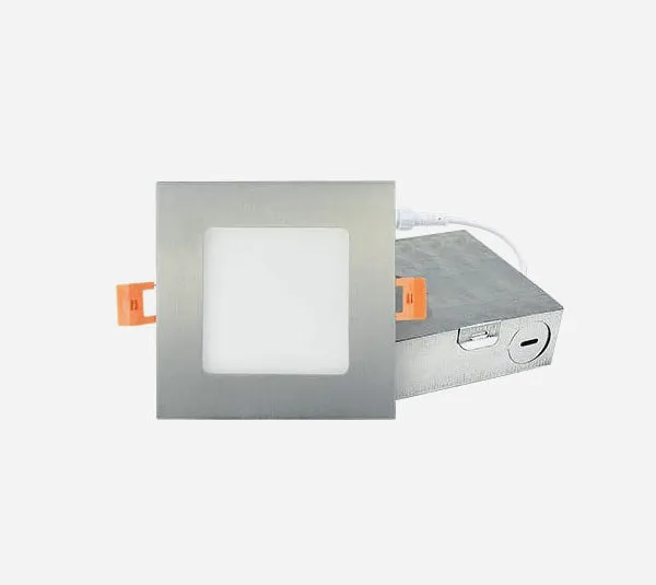 2" SQUARE SLIM LED DOWNLIGHT - 9W - 5000K - SATIN NICKLE