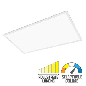 2x4 LED Flat Panel Light, 50 Watts, 35K/40K/50K, 6100 Lumens, 120/277V