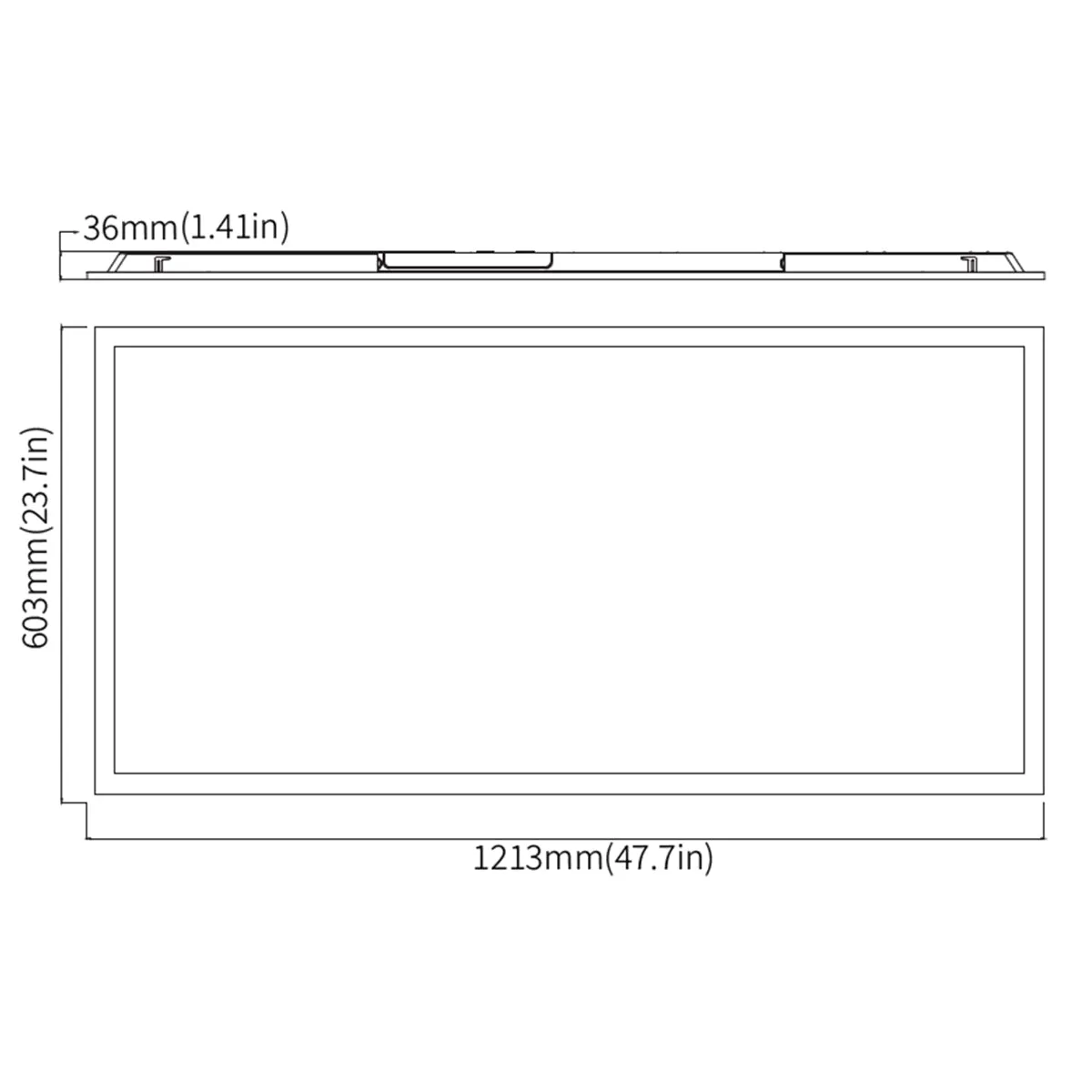 2x4 LED Flat Panel Light, 50 Watts, 35K/40K/50K, 6100 Lumens, 120/277V