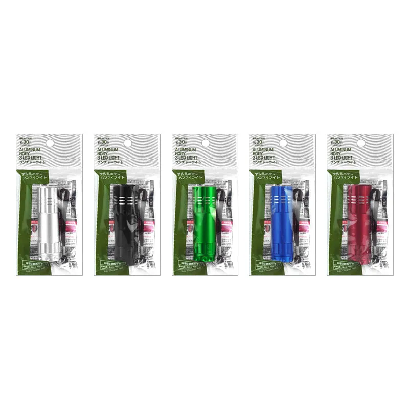 3 LED Flashlight Color Assorted