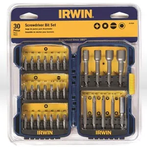 357030 Irwin 30 PC FASTENER DRIVE TOOL SET,30 Pc screwdriver set