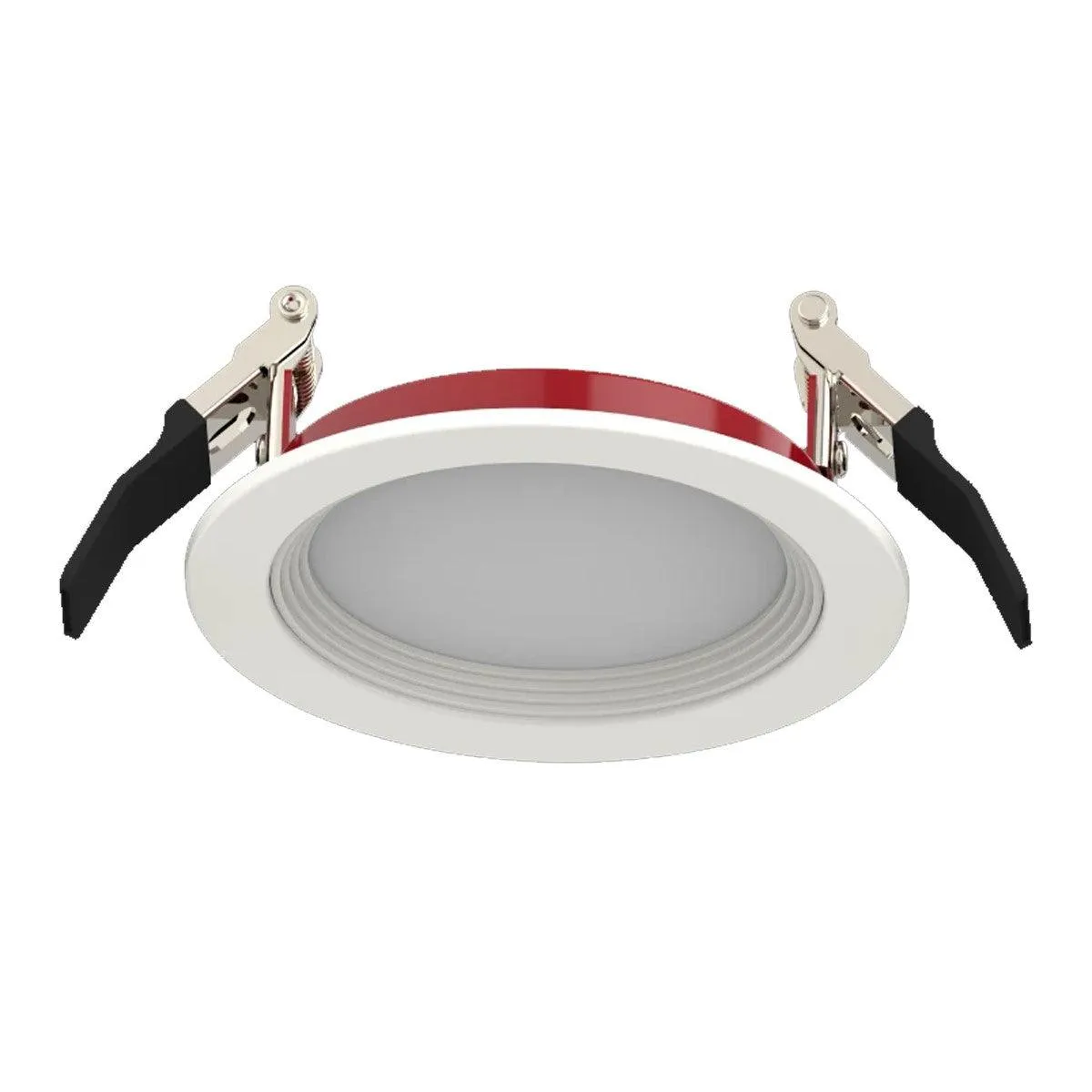 4" Edge-Lit Fire Resistant Wafer LED Recessed Light, 1000 Lumens, Selectable CCT, Baffle Trim