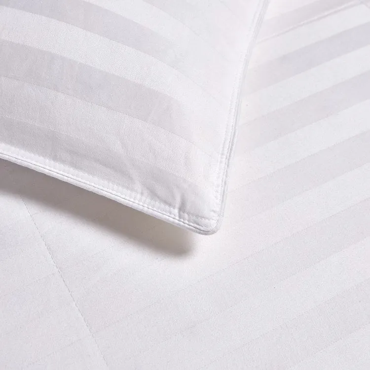 500 Thread Count Cotton Damask Stripe Down All-Season Full/Queen Comforter