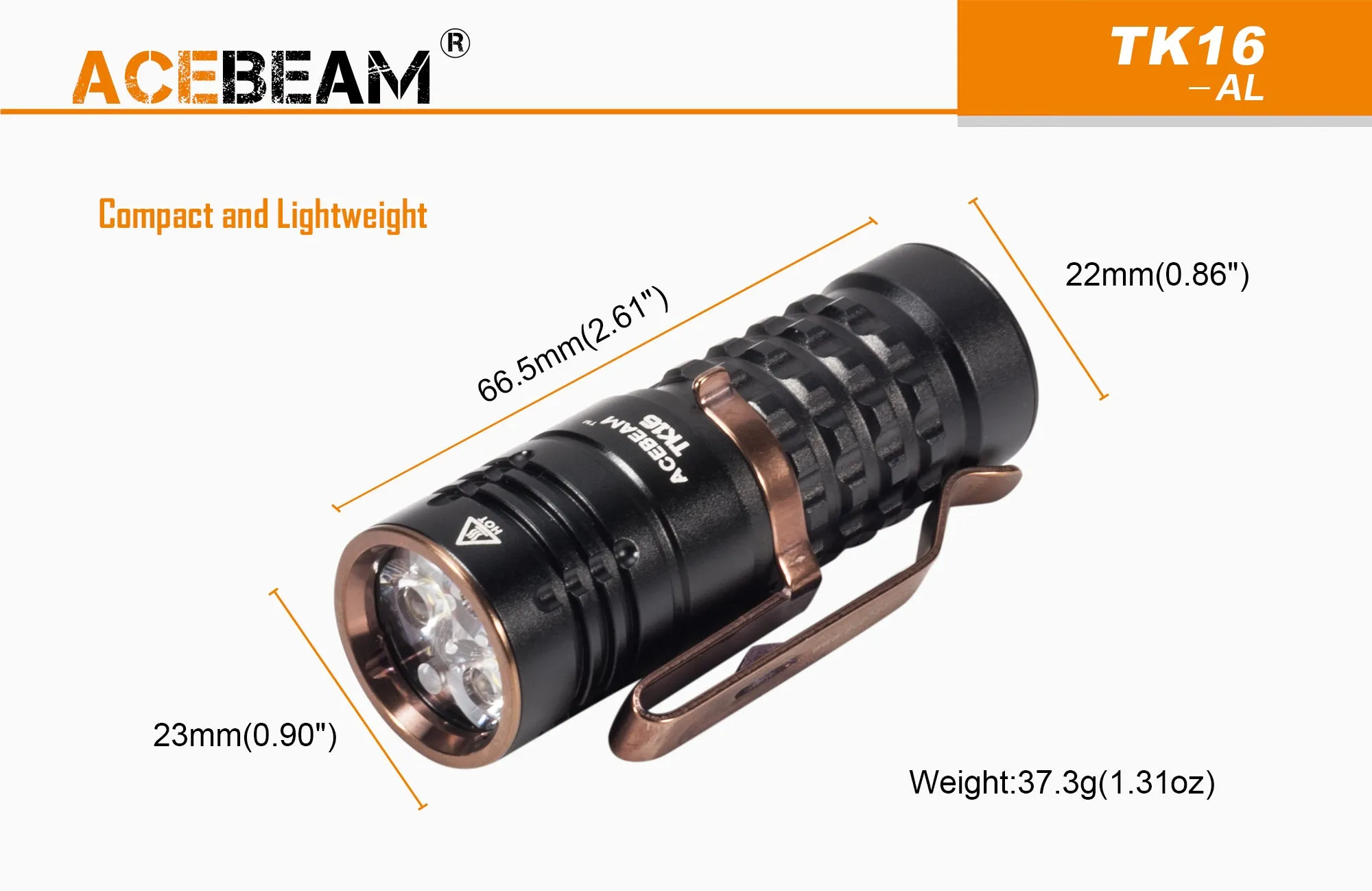 Acebeam TK16  OSRAM 1300 lumens