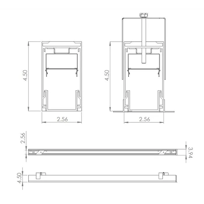 Advantage Environmental Lighting XDL24RWL 2.5" x 4.5" Linear Recessed Wet Location