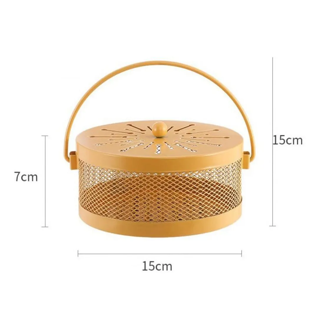 Aesthetic Mosquito Coil Holder | Metal Tray for Safe Coil Burning