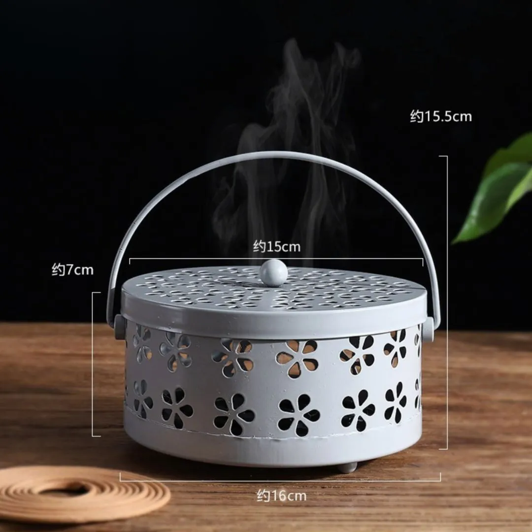 Aesthetic Mosquito Coil Holder | Metal Tray for Safe Coil Burning