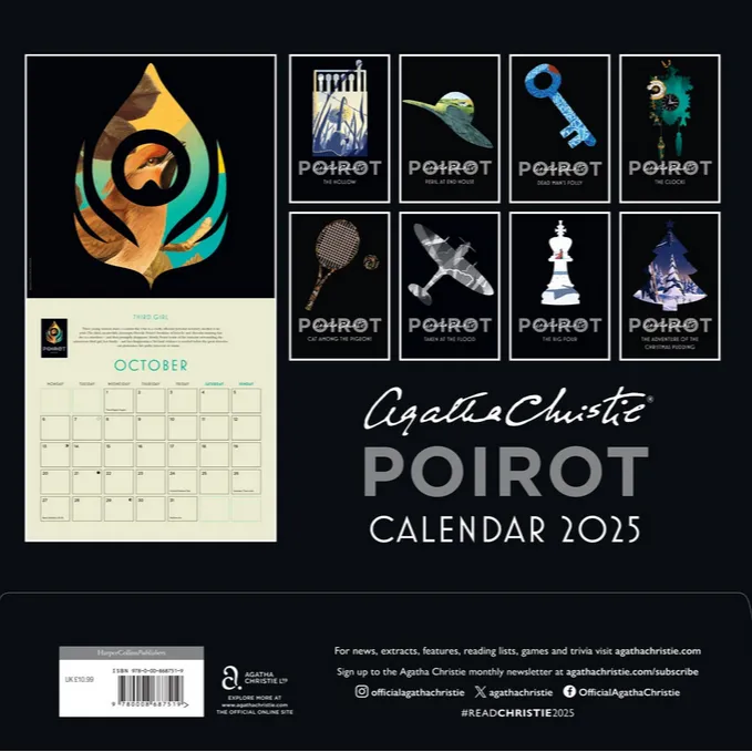 Agatha Christie Poirot 2025 Calendar