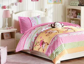 All American Collection Pink Monkey Bedding Set