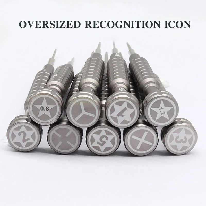 AMAOE 2D Precision Screwdriver For iPhone Android Mobile Phone Disassemble Openning Tools Kit 9PCS/Set