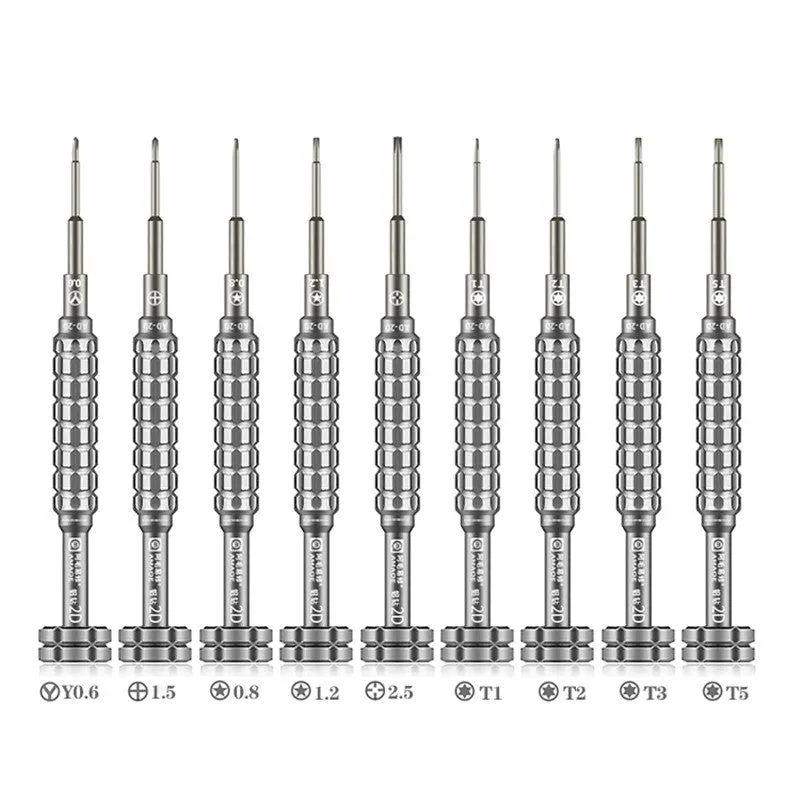 AMAOE 2D Precision Screwdriver For iPhone Android Mobile Phone Disassemble Openning Tools Kit 9PCS/Set