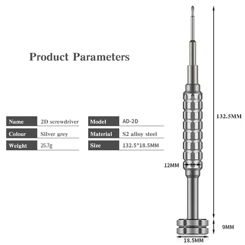 AMAOE 2D Precision Screwdriver For iPhone Android Mobile Phone Disassemble Openning Tools Kit 9PCS/Set