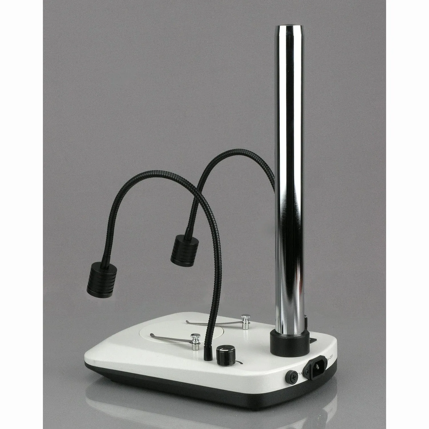 AmScope Stereo Microscope Table Stand With Built In Dual Gooseneck Illuminator