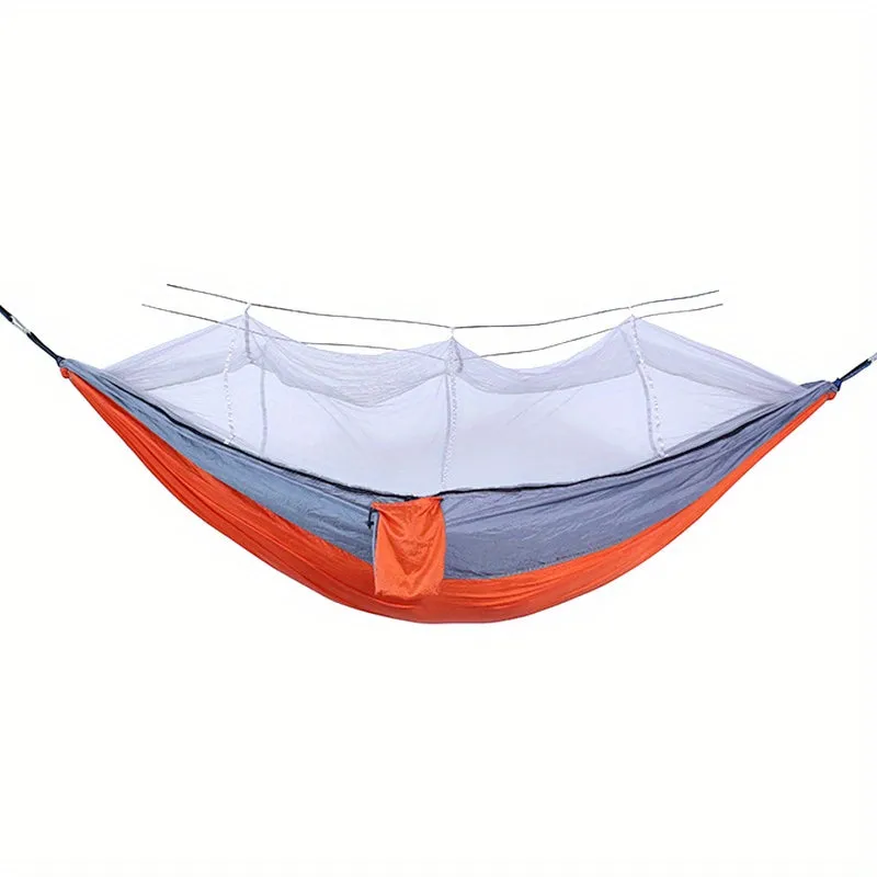 Anti-Rollover Double Hammock with Mosquito Net for Outdoor Camping and Home Use