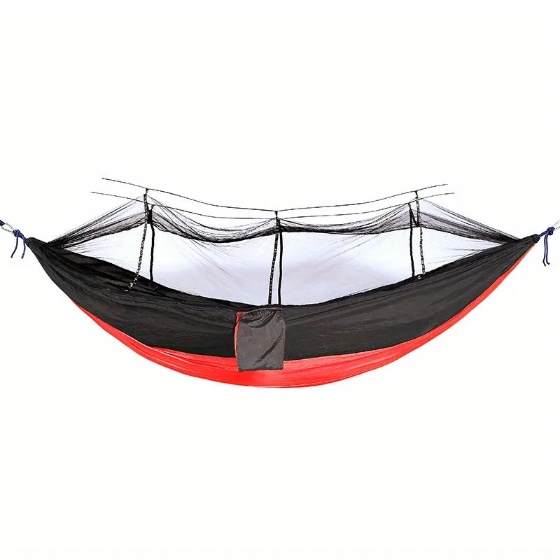 Anti-Rollover Double Hammock with Mosquito Net for Outdoor Camping and Home Use