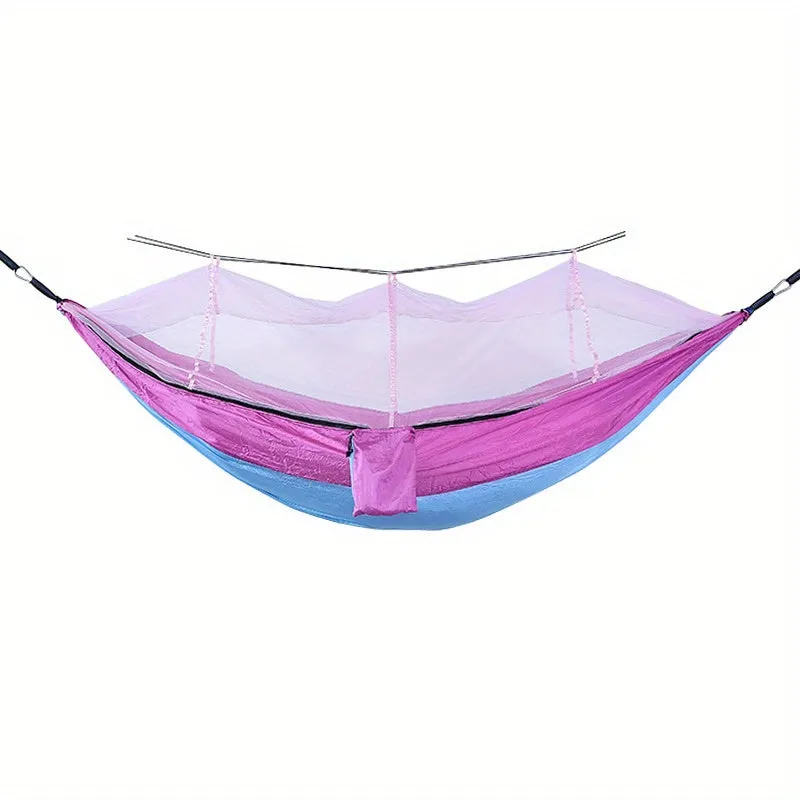 Anti-Rollover Double Hammock with Mosquito Net for Outdoor Camping and Home Use