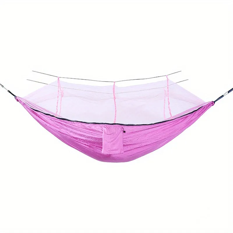 Anti-Rollover Double Hammock with Mosquito Net for Outdoor Camping and Home Use