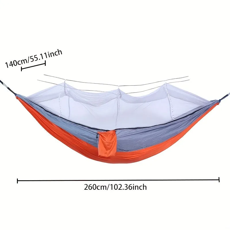 Anti-Rollover Double Hammock with Mosquito Net for Outdoor Camping and Home Use