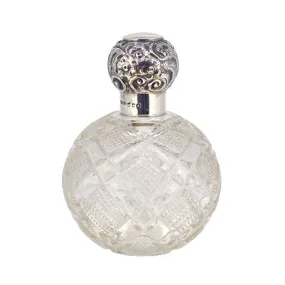 Antique Silver & Crystal Scent Bottle