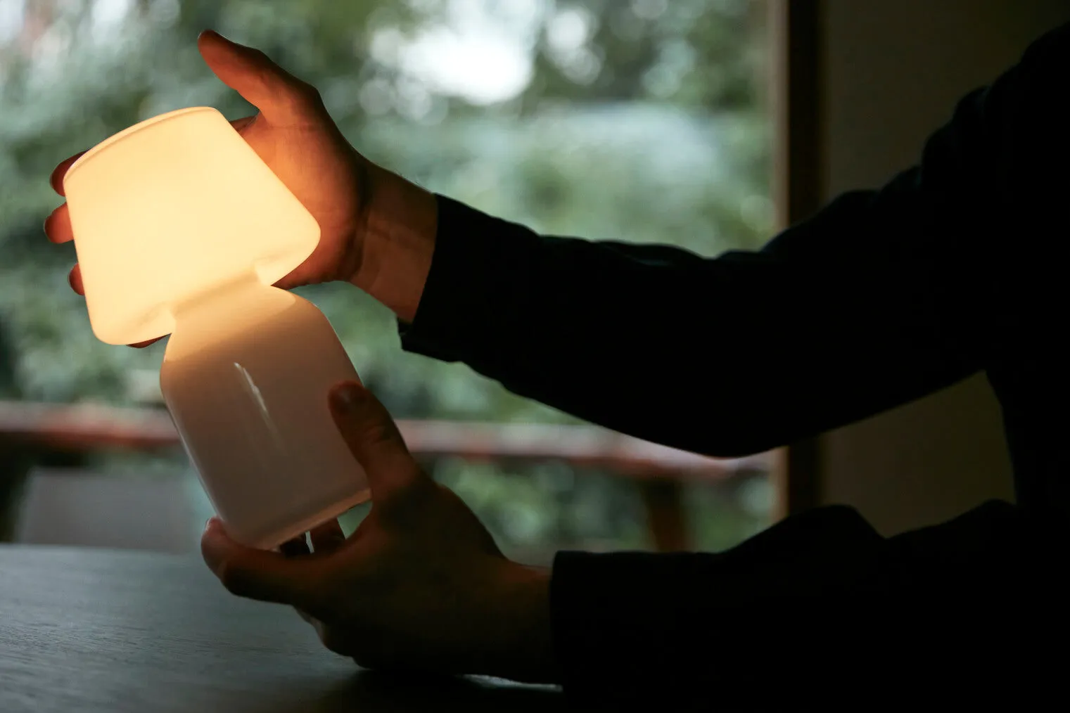 Apollo Portable Lamp | Rechargeable | Opal White | by HAY