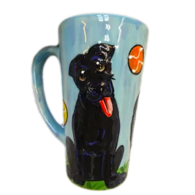 Ball Chasin Black Labrador Mug