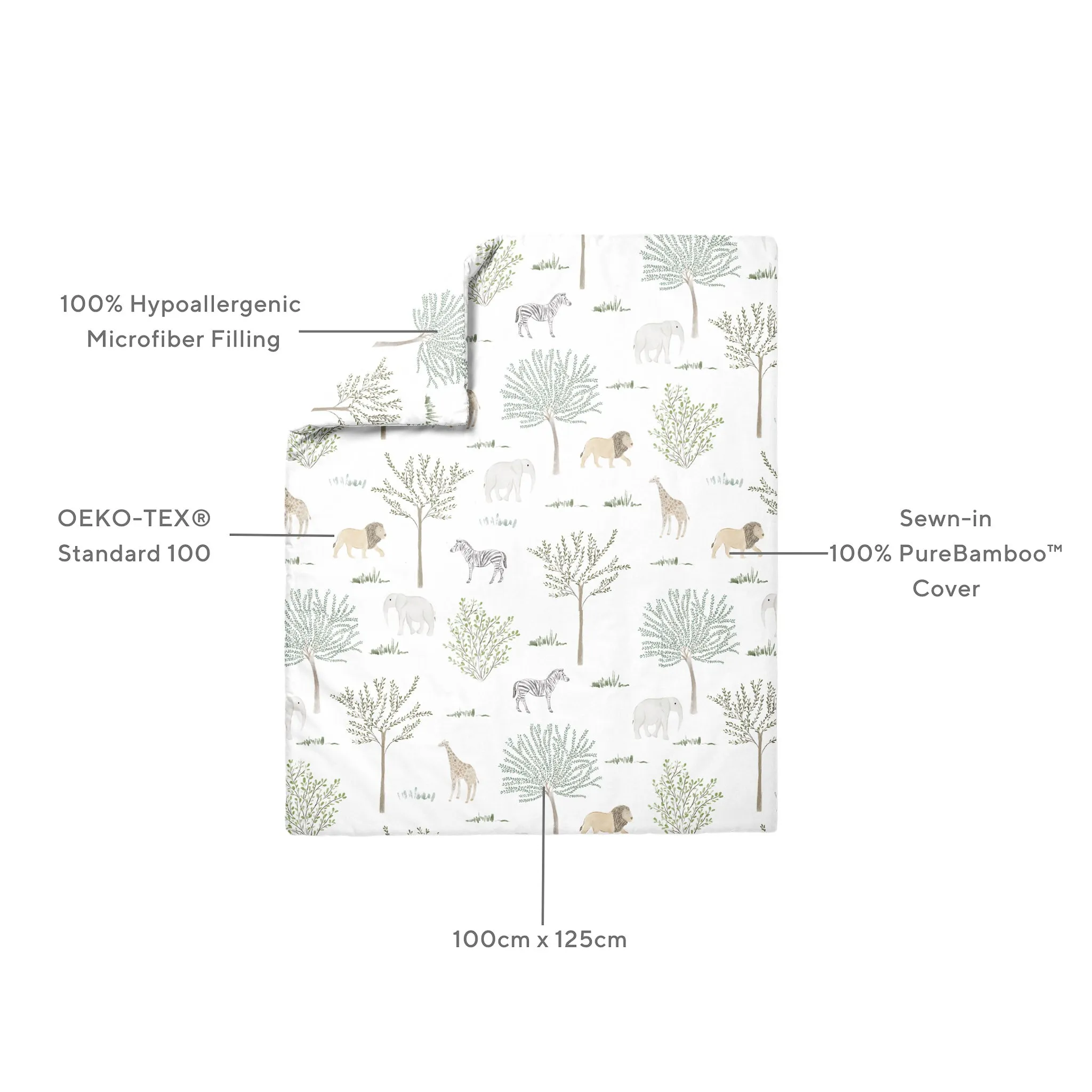 Bamboo Baby Duvet - Safari Wonders