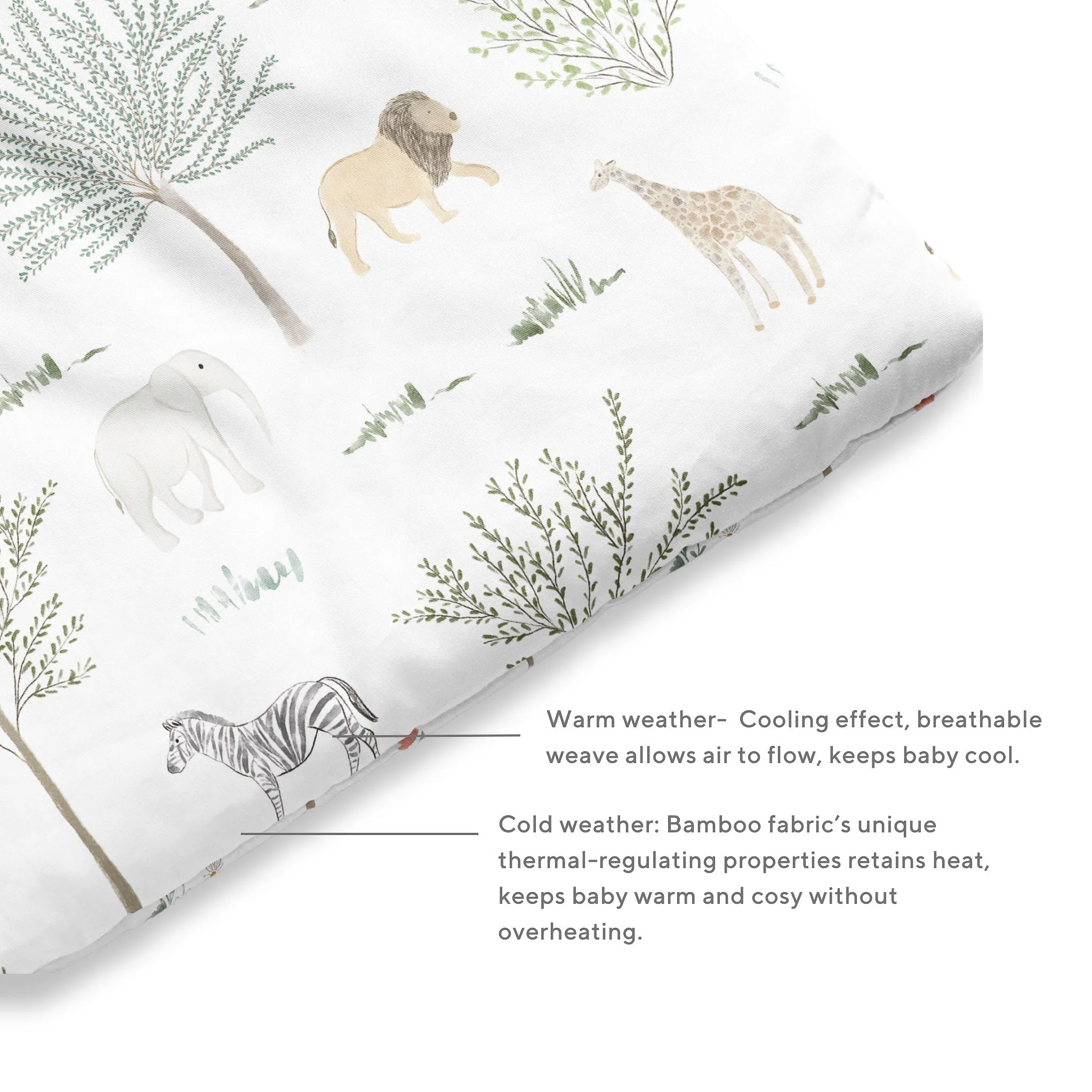 Bamboo Baby Duvet - Safari Wonders