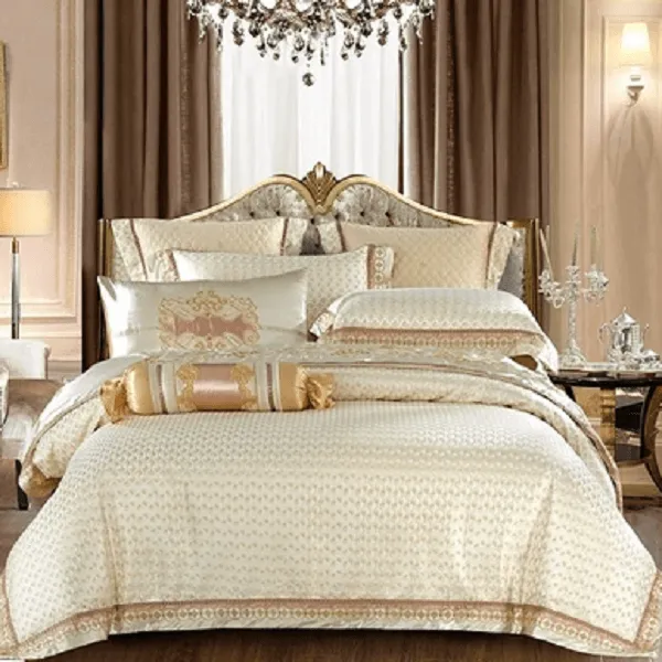 Bartedo Silk Satin Luxury Royal Duvet Cover Set