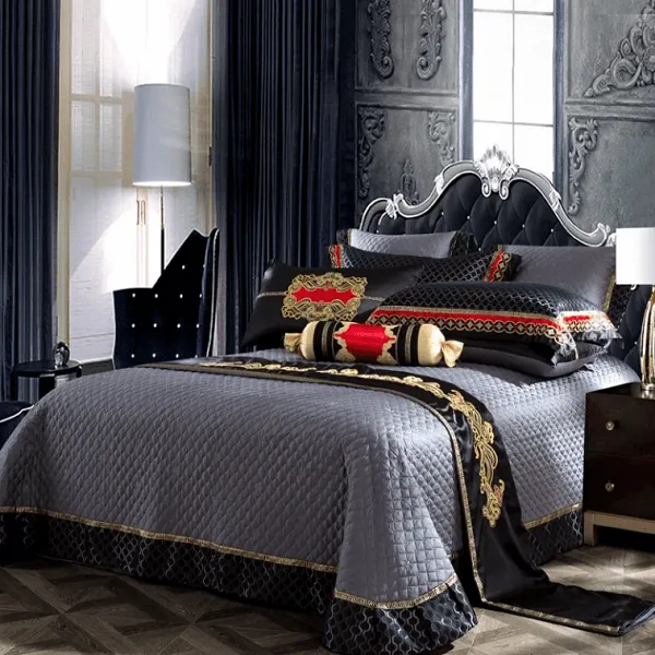 Bartedo Silk Satin Luxury Royal Duvet Cover Set