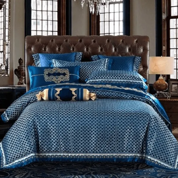 Bartedo Silk Satin Luxury Royal Duvet Cover Set