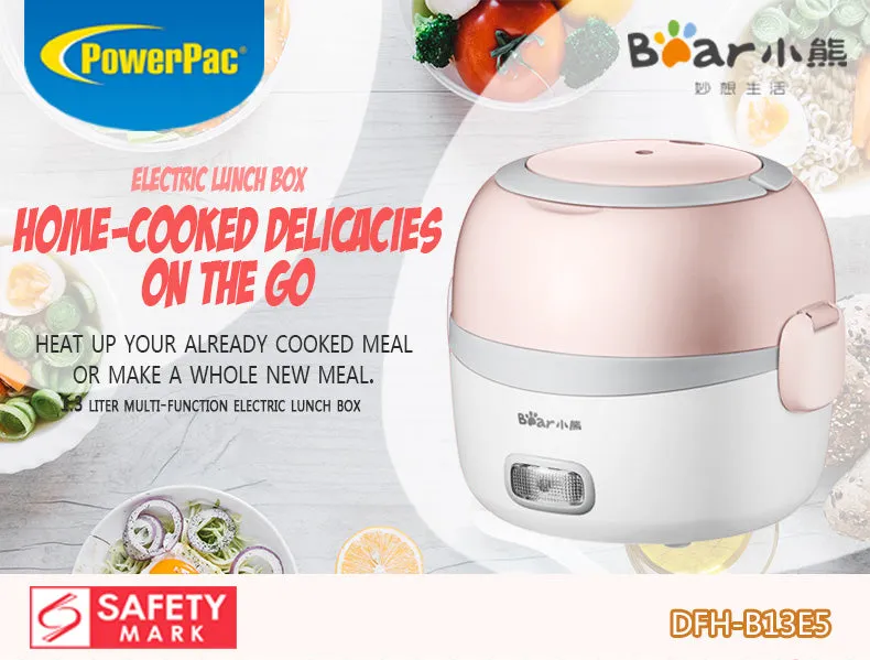 Bear Electric Lunch Box, Stainless Steel Rice Cooker, Mini Rice Cooker (DFH-B13E5)