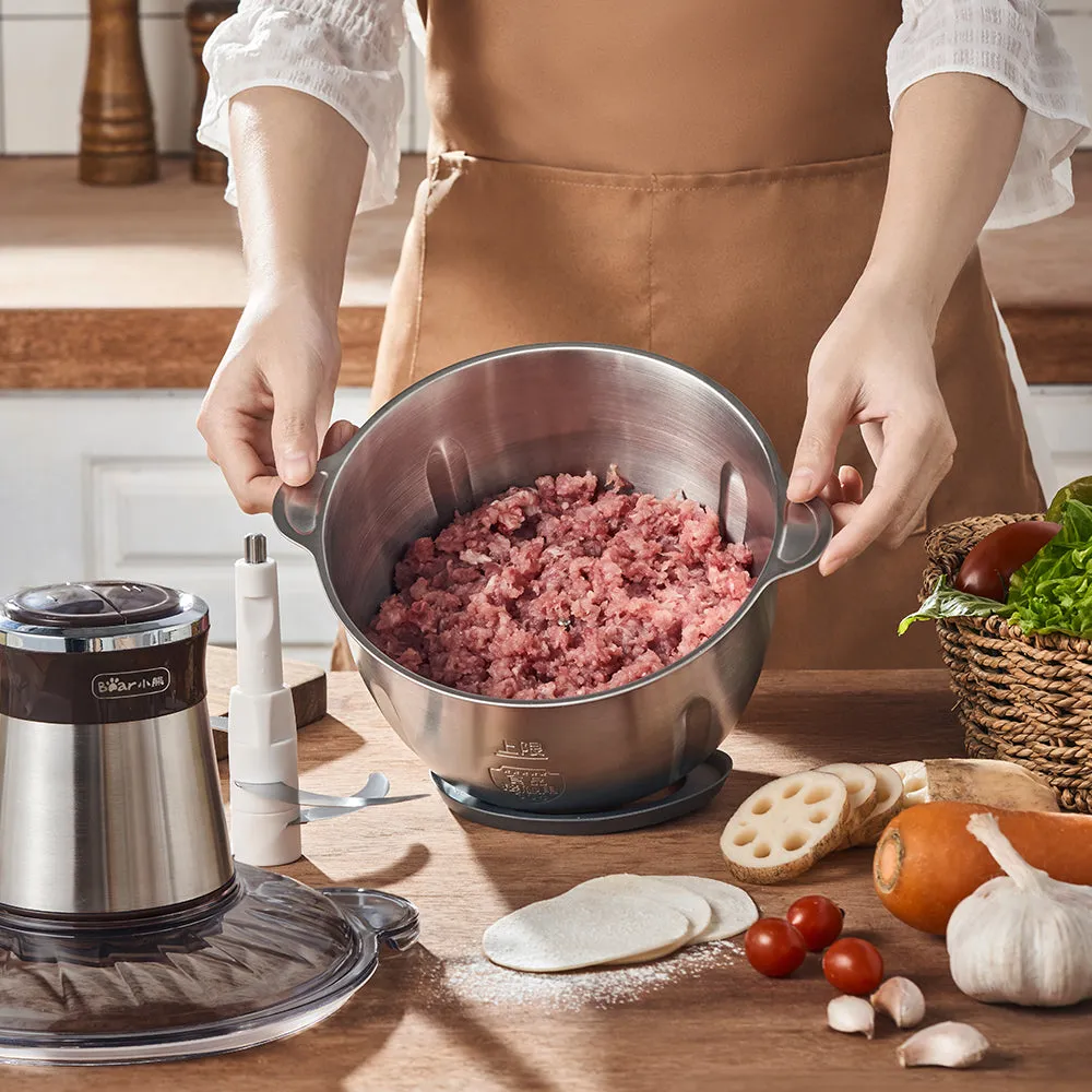 Bear Food Chopper 2.5L Multifunctional Electric Large-capacity Stir-Fried Minced Meat (QSJ-C04H5)