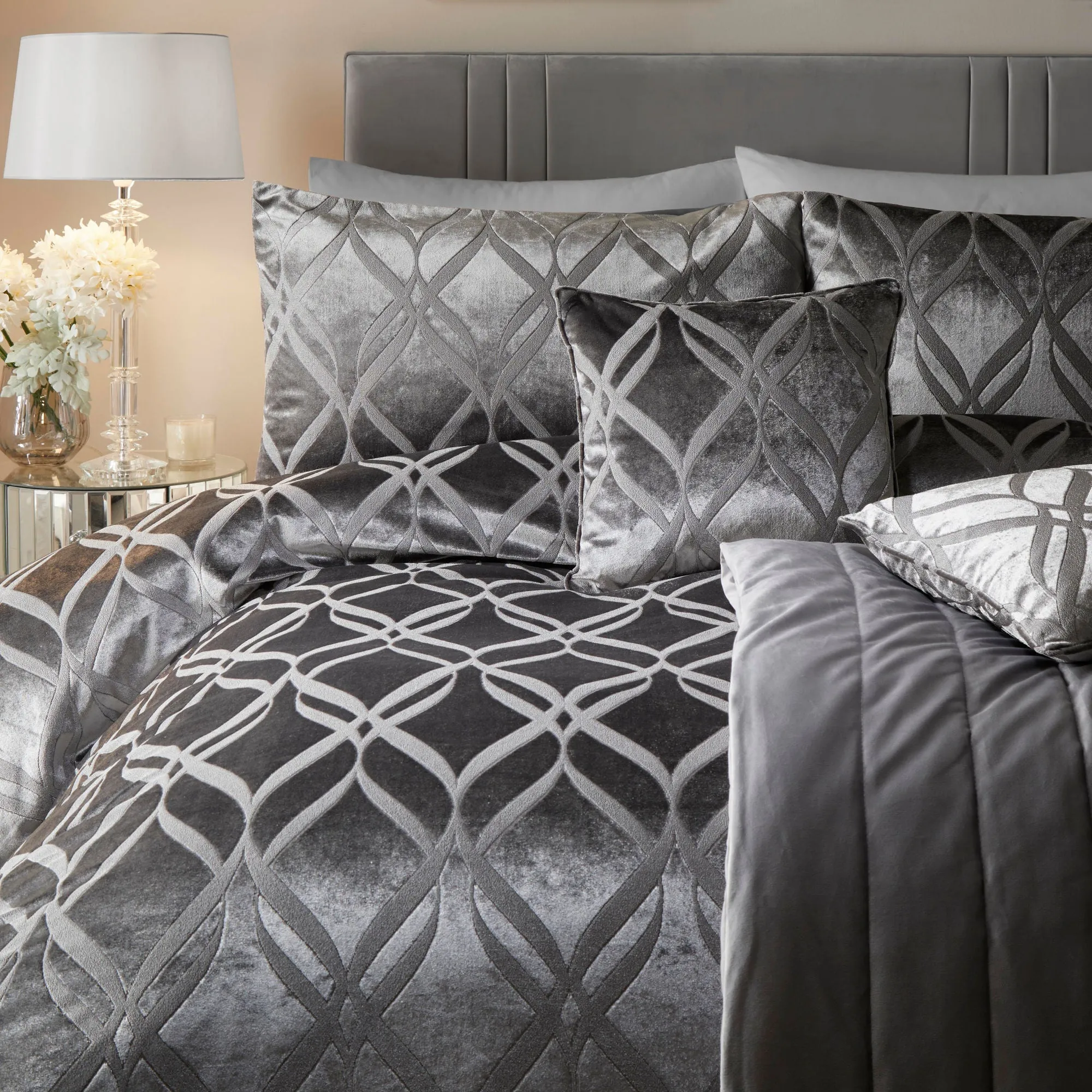 Belfort Duvet Cover Set by Soiree in Slate