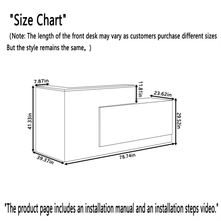 BirchBlend L shape Reception Desk