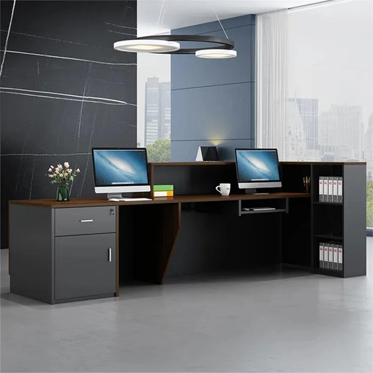 BirchBlend L shape Reception Desk