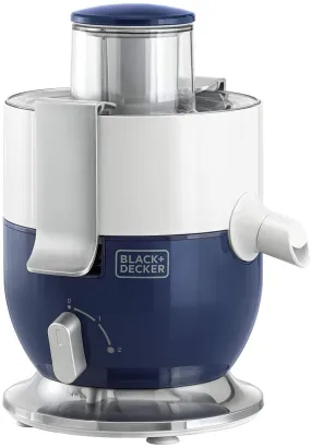 Black Decker, 1000W Juice Extractor, White/Blue, JE350