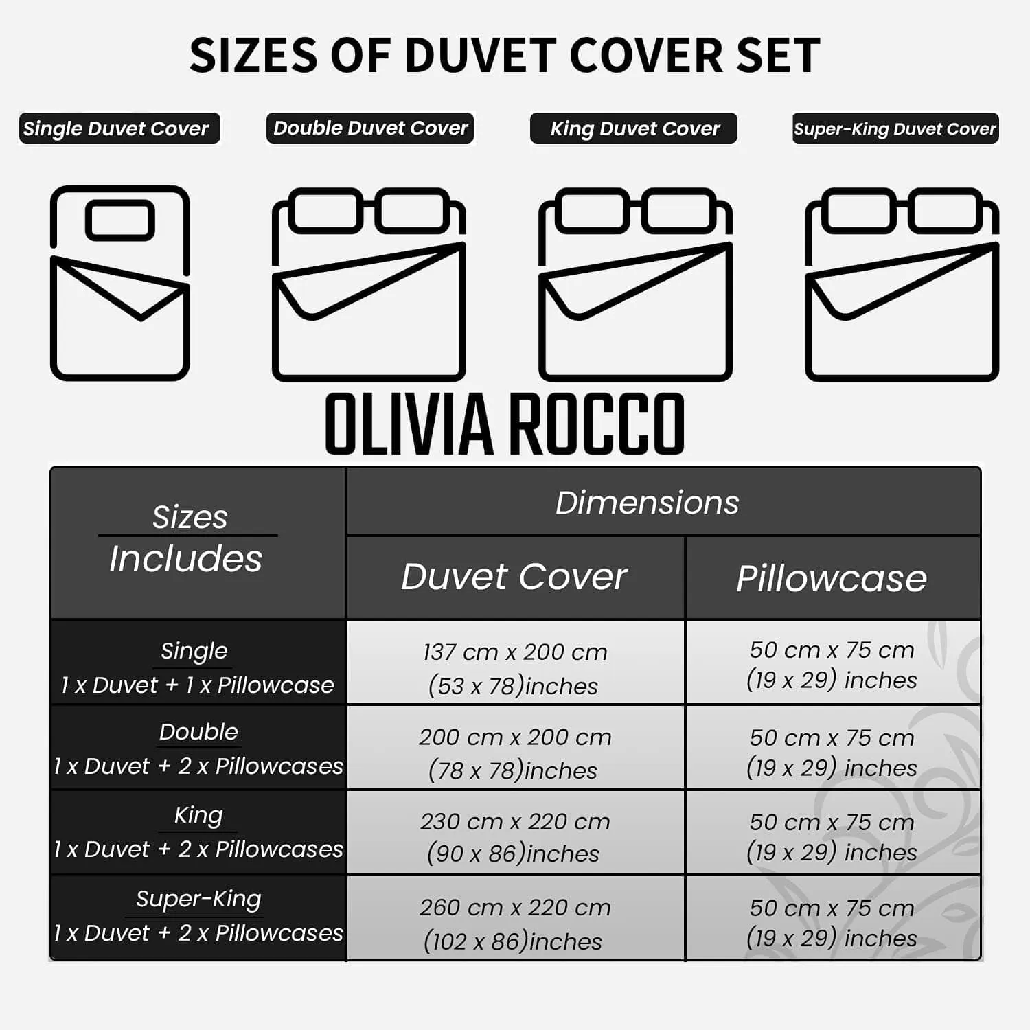 Blossom Grey Reversible Duvet Cover Set Elegant & Comfortable Polyester Blend with Button Closure Available in Single Double King Sizes by OLIVIA ROCCO