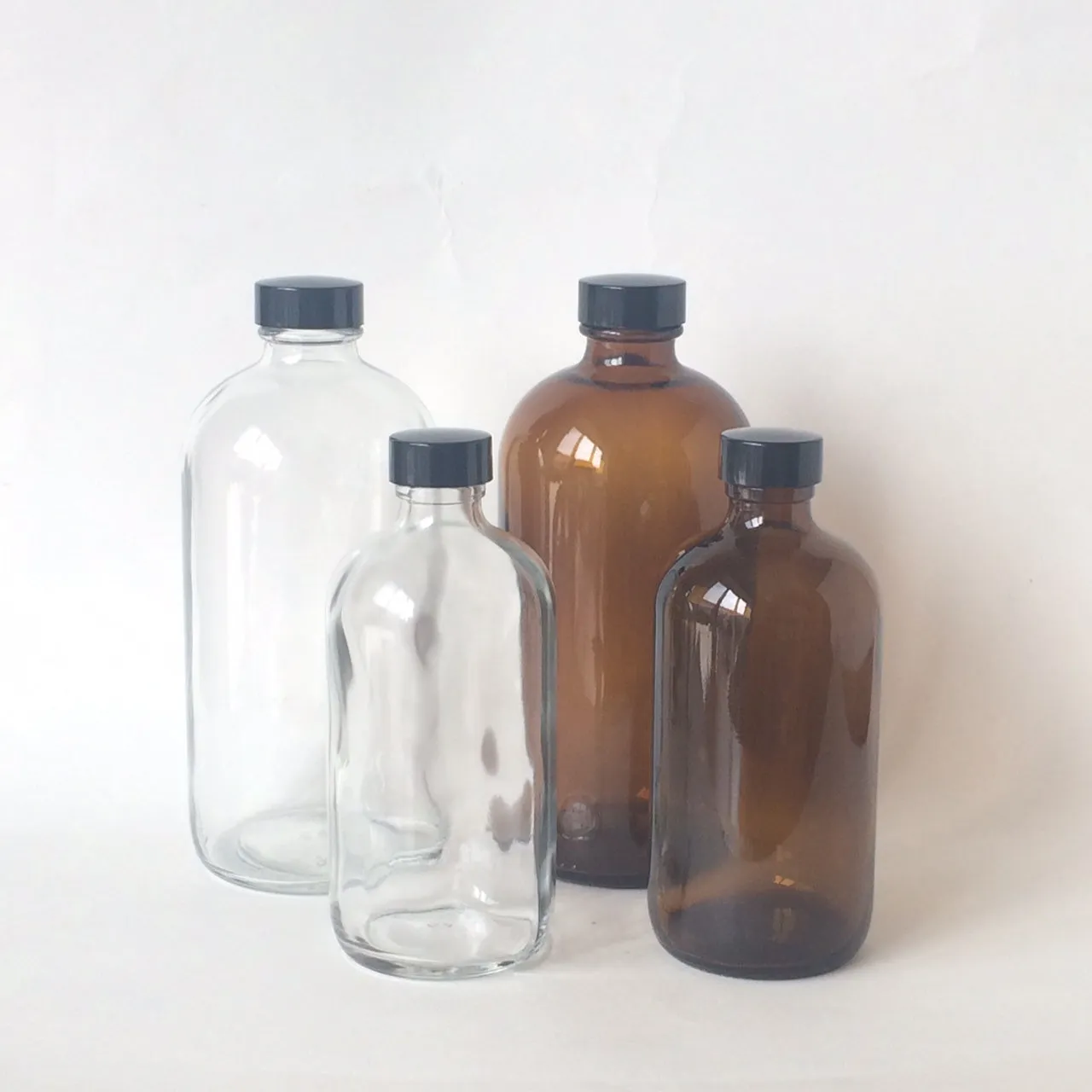 Boston Round Glass Bottle