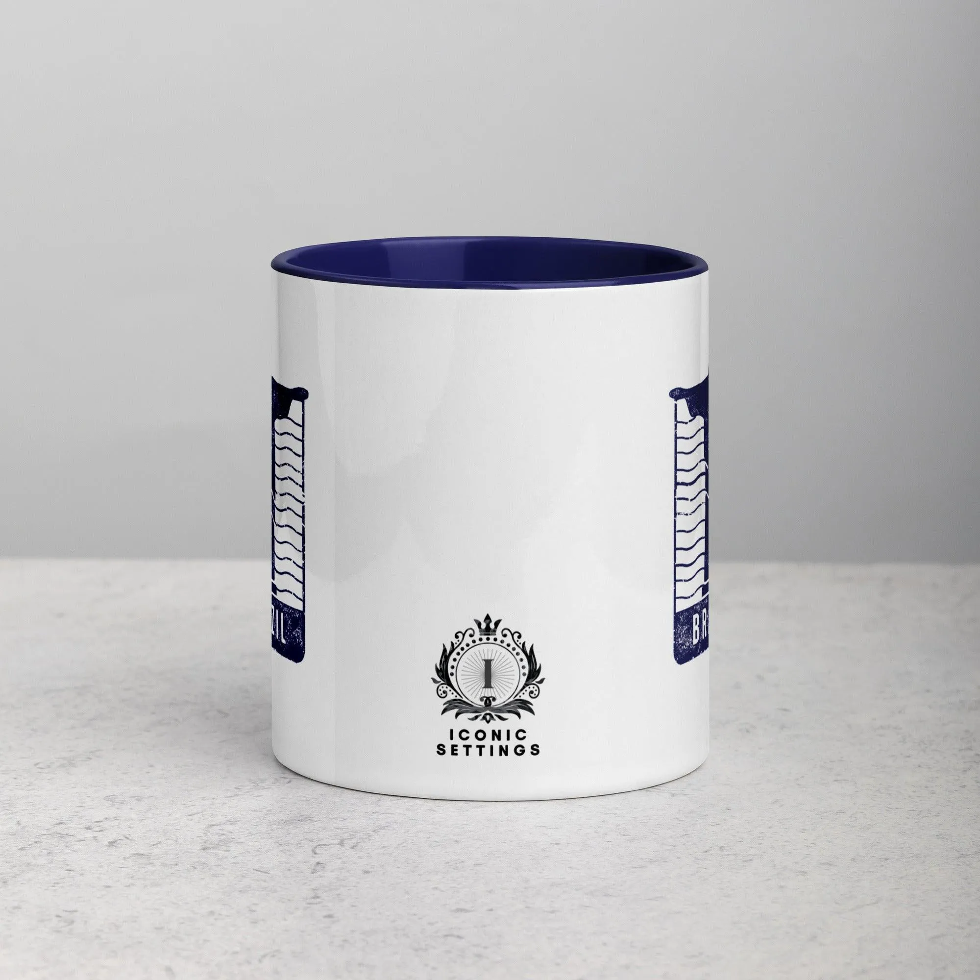 Brazil Mug with Color Inside - Dark Blue