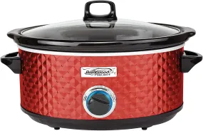 Brentwood Select SC-157R Slow Cooker, 7 Quart, Red 110v