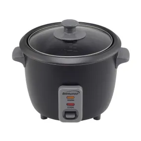 Brentwood TS-700BK 4-Cup Uncooked/8-Cup Cooked Rice Cooker, Black