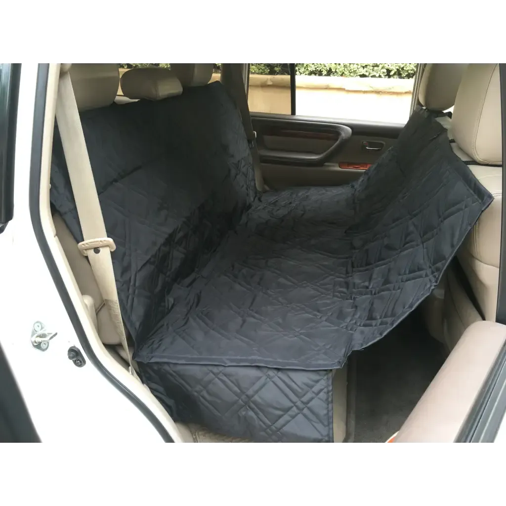 Car Seat Hammock Cover with Non-Slip Fabric for Dogs and Pets Black